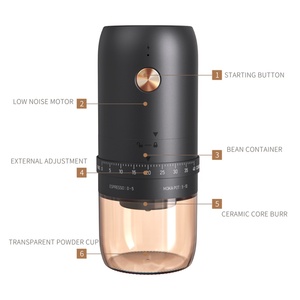 Electric Coffee Mill <b>Small</b> Rechargeable Usb Portable Handheld Burr Coffee Bean Grinder Portable Electric Coffee Grinder - Product Image 4