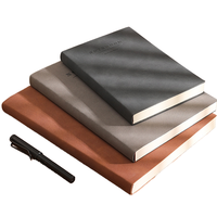 Carnet de notes en cuir PU à couverture souple épaissie, format A4/B5/A5, avec reliure thermique, personnalisable pour entreprises