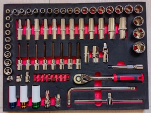 Armoire <span class=keywords><strong>de</strong></span> stockage d'outils en acier pour la maison chariot à outils d'entretien <span class=keywords><strong>de</strong></span> garage avec cinq modules <span class=keywords><strong>de</strong></span> 319 pièces kit d'outils ensemble complet - Product Image 3
