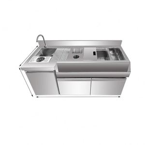Comptoir de bar commercial <span class=keywords><strong>avec</strong></span> réfrigérateur intégré, nouveau style, pour service et préparation de boissons – Vente directe usine - Product Image 1