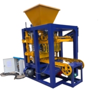 Machine à fabriquer des blocs de béton QTJ4-24 pour la production commerciale de briques en ciment, blocs creux, pavés et bordures