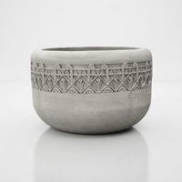 Pots à fleurs en fibro-ciment rustiques vintage européens personnalisés, durables, avec trou de drainage, légers, pour la maison, le jardin et le sol