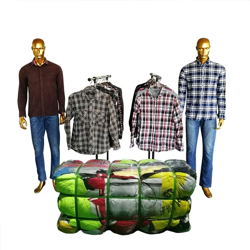 Ukay ukay Ballen Bulk Großhandel Gebrauchte Kleidung Branded Mix Männer Plaid Shirt Gebrauchte Kleidung Korea