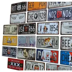 High Quality Good Price Custom Metal Cheap License Plate With Embossed Logo