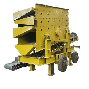 Portable Quarry Vibrating Screening Plant mobile Circular Vibrating Sieve Equipment for stone Rock Sand Separating