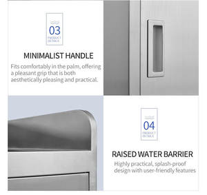 خزائن طبية حديثة ومتينة من الفولاذ المقاوم للصدأ 304 مع حوض للتحضير الجراحي في المستشفيات بسعر المصنع من يوكن - Product Image 6