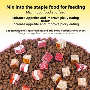 Nhà Máy Bán Hàng Trực Tiếp Chất Lượng Cao Pet Đồ Ăn Nhẹ Thịt Bò Viên Thịt Khối Thịt Bò Pho Mát Hương Vị 100G Không Có Chất Phụ Gia Protein Cao - Product Image 4