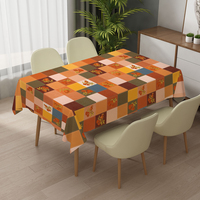 Nappe rectangulaire verte en PVC solide RNPT, idéale pour l'extérieur, résistante, pour anniversaires, facile à nettoyer, toile cirée – Grande Vente