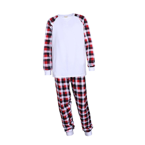 Pijamas de poliéster personalizadas para mujer, conjunto familiar <span class=keywords><strong>a</strong></span> juego, cintura elástica, transpirables, color liso, otoño invierno - Product Image 5