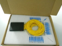 Splitter PLC Serat Optik FTTH 1X64 ZG Tech Konektor SC Kotak ABS Garansi 3 Tahun Kompatibel 4G 3G LAN Kabel