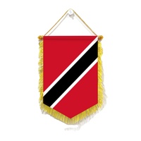 Drapeaux miniatures de voiture en gros 20x30cm Trinité-et-Tobago Décoration murale Petits ornements suspendus Impression numérique