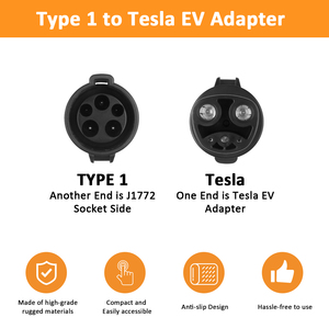 อะแดปเตอร์ชาร์จรถยนต์ไฟฟ้า Type 1 เป็นปลั๊ก Tesla 32A 220V หัวต่อ EV สำหรับ Tesla Model S 3 X Y อะไหล่ทดแทน ปรับแต่งโลโก้ได้ - Product Image 3