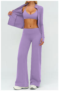 Ensemble 2 pièces pour femme avec logo personnalisé, en dentelle unie respirante, pour yoga, gym, course à pied, comprenant un short taille haute sans couture et un legging push-up - Product Image 6