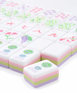 Jeu de <span class=keywords><strong>Mahjong</strong></span> Américain Personnalisé de Luxe en PVC Rose Rouge, 160 Cartes, 4 Couches, Pliable, Durable, Cadeau pour Adultes Qx-0008 Zhejiang - Product Image 3