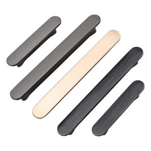 Manija de aleación de zinc negra y dorada nórdica moderna europea Hardware de armario moderno de lujo para cajón y puerta - Product Image 1
