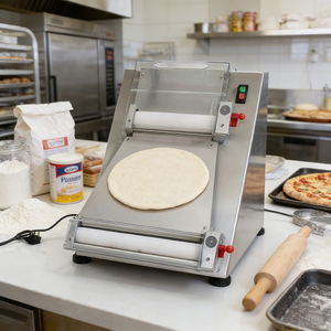 Presse <span class=keywords><strong>à</strong></span> Pizza Électrique Commerciale 40cm en Promotion – Épaisseur Réglable 0.5-5.5mm – Équipement de Boulangerie pour <span class=keywords><strong>Pâte</strong></span> <span class=keywords><strong>à</strong></span> Pizza Ronde - Product Image 2