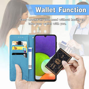 Funda de teléfono de cuero PU con estampado de flores de Mandala de lujo, fundas de teléfono móvil tipo billetera para <span class=keywords><strong>Samsung</strong></span> <span class=keywords><strong>Galaxy</strong></span> <span class=keywords><strong>A</strong></span> 50 51 52 53 <span class=keywords><strong>55</strong></span> 71 73 4G 5G - Product Image 3