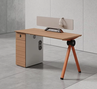 Bureau individuel moderne haut de gamme avec écran de séparation de 9 mm, hauteur réglable, gestion de l'alimentation écologique, ventilateur de refroidissement CPU