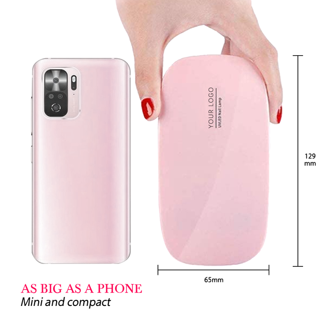 Mini Travel Size Sun UV LED Nail Lamp Gel Drying Machine Hybrid Pro Cure Dual Light Source 60s/120s Timer-Portable Nail Care
