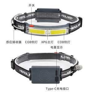 Đèn Pha XPG + COB Mới Đèn Pha LED Chiếu Sáng Ngoài Trời Sạc Type-C Đèn Pha Câu Cá Ban Đêm Cảm Ứng Bảo Trì - Product Image 4