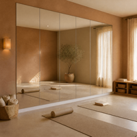 Large Full Wall Mirror Copper Free Silver Glass Dance Studio Gym Bedroom Wardrobe Wall Mirror