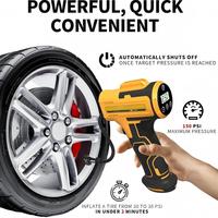 Pompe à air numérique CE FCC Rohs, pistolet à air rechargeable, pompe à pneus portable, compresseur d'air manuel pour pneus de voiture, moto, vélos