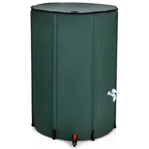 100 Gallon Garden Collapsible Water Tank Plastic Rain Barrel PVC Tarpaulin Water Barrel