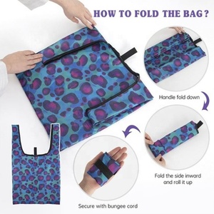 กระเป๋าเก็บของพับได้ทำจากโพลีเอสเตอร์กันน้ำกระเป๋าช้อปปิ้งสำหรับเดินทางกระเป๋าเก็บของแบบพกพาพับเก็บได้โซลูชัน - Product Image 4