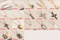 Chengfen Jewelry Factory Collier croix chrétienne plaqué or rose Bijoux en acier inoxydable pour hommes