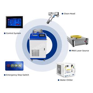 Machine de soudage laser à fibre portable 3000W et machine de <span class=keywords><strong>nettoyage</strong></span> et de découpe laser avec moteur 1000w 3 en 1 fourni RAYCUS 2000w - Product Image 6
