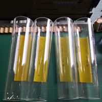 Tuyau en verre borosilicate avec débitmètre à échelle, utilisation de type conique, extrémités évasées spéciales, tube en verre