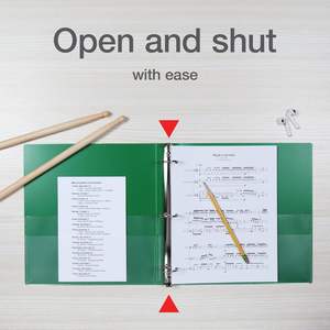 Reliure souple de 1,5 pouce, reliure en polypropylène résistante et flexible avec 4 pochettes transparentes, capacité de 350 feuilles pour l'école et le bureau - Product Image 6