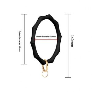 Wristlet Bangle Bamboo O Key <b>Ring</b> Gold Large Buckle Outdoor Sports Case Silicone Bracelet Keychain Wristlet Round Keyring - Product Image 4