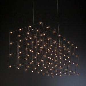 Lampe led suspendue au Design moderne, en forme de Cube avec gravure d'images, grand luminaire décoratif d'intérieur, éclairage industriel - Product Image 2