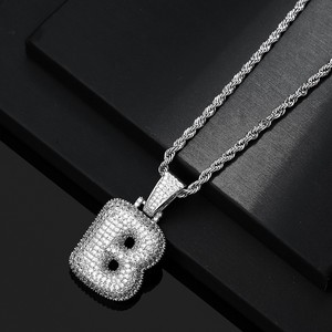 Hip Hop 26 anglais lettre pendentif <span class=keywords><strong>Rap</strong></span> mode grosse lettre pendentif hommes et femmes le même collier DMLA--009 - Product Image 3