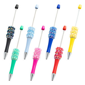 Penna con perline rosa fai da te penna <span class=keywords><strong>a</strong></span> sfera creativa <span class=keywords><strong>pasta</strong></span> fatta <span class=keywords><strong>a</strong></span> <span class=keywords><strong>mano</strong></span> nuova penna di plastica Multi colore per filatura all'ingrosso - Product Image 1