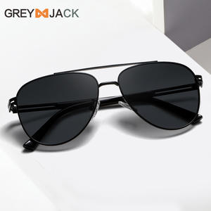 Gafas de sol Aviator para hombre, montura metálica negra, polarizadas, protección UV400, tipo 3, lentes TAC, estilo para conducir - Product Image 5