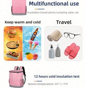 30 Can Soft Sided Large Capacity Portable Fresh-Keeping Nylon Aluminum Foil Outdoor Insulation Picnic Ice <b>Cooler</b> Pack <b>Backpack</b> - Product Image 4