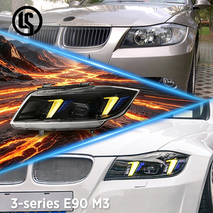 ไฟหน้า LED รุ่นใหม่สำหรับรถยนต์ซีรีส์ 3 E90 ปี 2005-2012 แบบ Snake Eye 12V 8000LM 6000K วัสดุ ABS กำลังไฟสูง 60W ให้แสงสว่างที่คมชัด - Product Image 1
