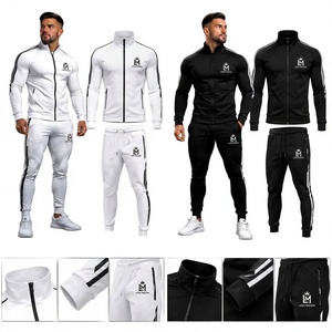 Survêtement Long Mission pour Hommes, Noir, Manches Longues, avec Logo et Poches Latérales, Respirant, Vêtement Casual d'Hiver, 100% Coton, Léger - Product Image 2