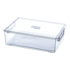 Produzieren Sie Sparer Container für Kühlschrank Lebensmittel Obst Gemüse Lagerung Stapelbare Kühlschrank Gefrier schrank Organizer Fresh Keeper Bin