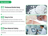 Bouteille de shampoing en plastique PE cylindrique opaque, hermétique, anti-fuite, personnalisable avec logo, de différentes tailles et capacités, vente en gros