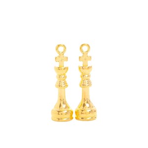 Ciondolo a forma di re degli scacchi in lega di zinco con tre finiture per collane fai da te, bracciali e forniture per la creazione di gioielli a tema giochi da tavolo - Product Image 3
