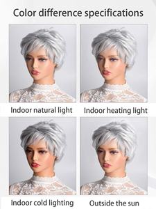 วิกผมสไตล์ยุโรปอเมริกันสำหรับผู้หญิงวัยกลางคนและผู้สูงอายุวิกผมระบายอากาศสวมใส่สบาย - Product Image 6