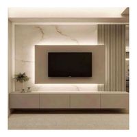 Meuble TV moderne de design italien ACE, meuble de salon unique et abordable avec éclairage LED