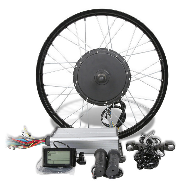 48/60/72V 1500/2000/3000W Electric Bike Hub Motor Kit with LCD Display Integrated Lithium Battery