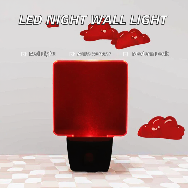 Mini Bedroom Wall Lights LED Night Light Plug-In Electric 0.5W Dusk to Dawn Sensor Automatic on and off for Nursery Bedroom Etc