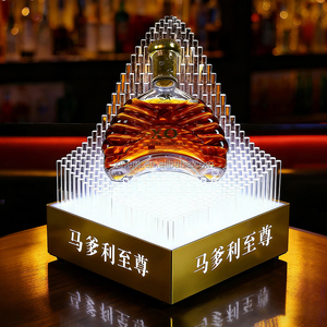 Custom LED Luminous <b>Wine</b> Bottle Presenter, Rechargeable Display Stand for Nightclub VIP Service - Product Image 2