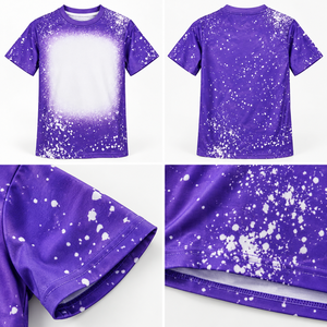 T-Shirt Personalizzata con Sublimazione Tie-Dye, 190 GSM, Morbida e Elastica in Poliestere, Abbigliamento Neutro per Uomini, Donne e Bambini - Product Image 4