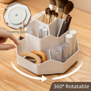 Plastique en PP, matériau en stock très demandé en usine, 360 °   Porte-stylos rotatif pour bureau - Product Image 1